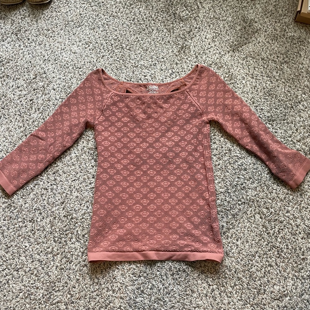 Free People Pink Patterned Tunic Top